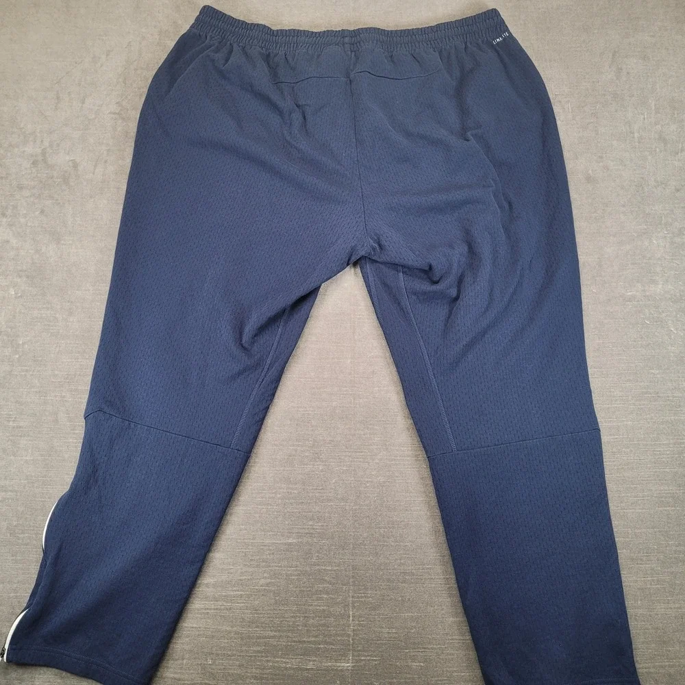 Adidas Mens 3XL Massachusetts Pirates IFL Navy Blue Mesh Training Pants Zip Cuff